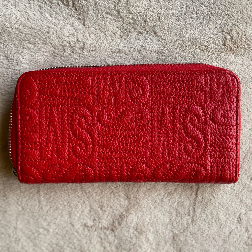 Steve Madden Red Leather Accordion Wallet